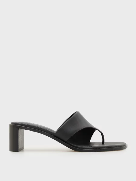 Кожаные мюли Calvin Klein черные