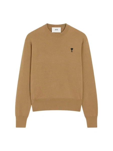 Sweter Ami Paris brązowy