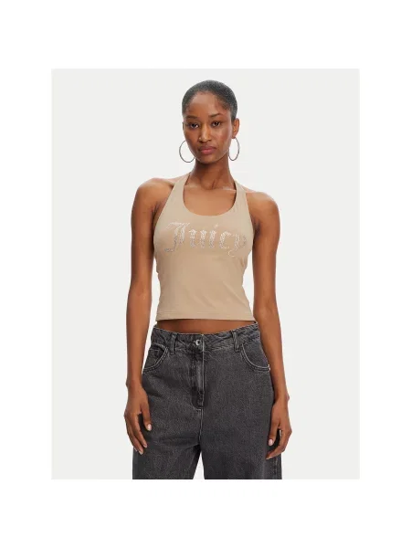 Juicy Couture Top Tied Slim Fit bež