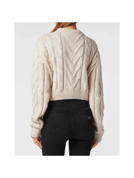 Sweter Philipp Plein z okrągłym dekoltem biały
