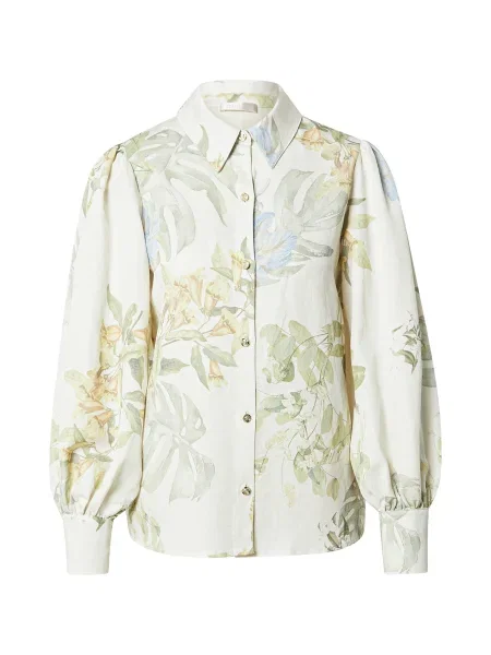 GUESS Bluza MIRIAM kremna / svetlo / kaki / pastelno zelena modra