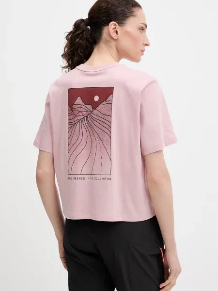 Salewa t-shirt sportowy Eagle Sunset różowa