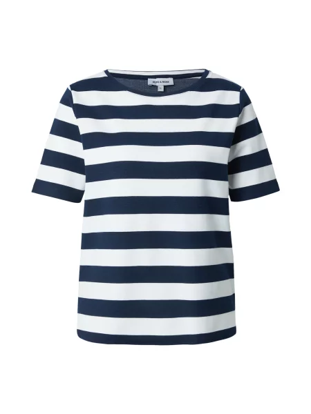 MORE & MORE Tricou albastru marin alb