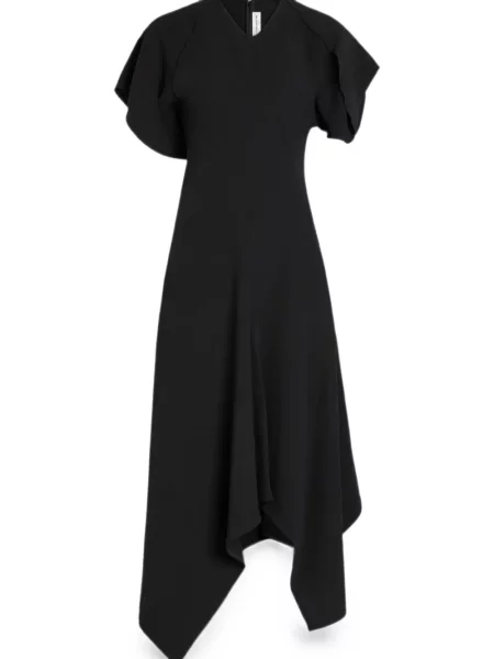 Rochie Victoria Beckham asimetrică negru