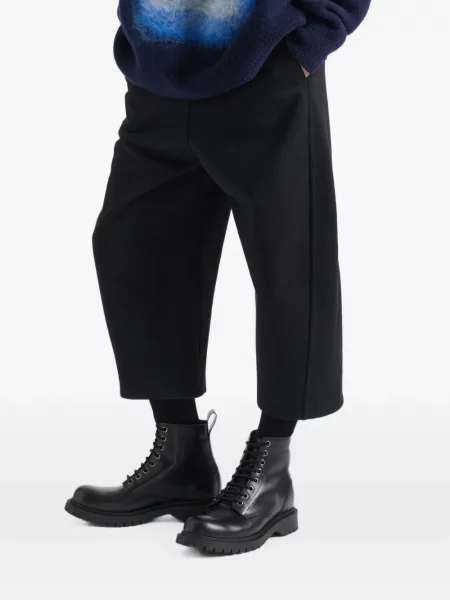 Decupat pantaloni de jogging Givenchy din fleece negru