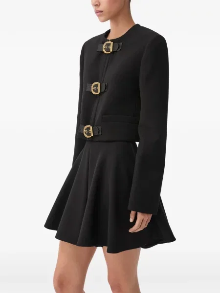 Fusta mini Versace de lână negru