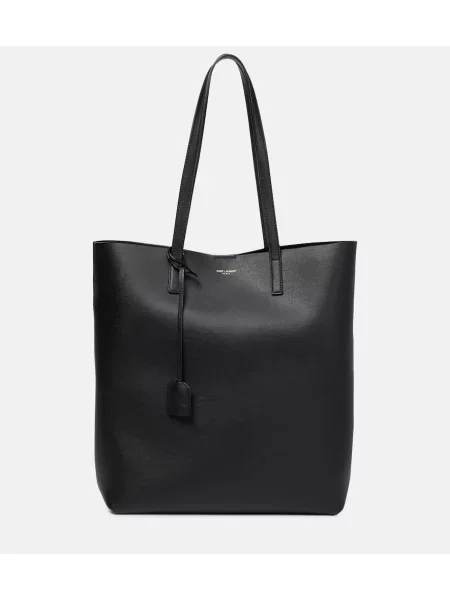Duża shopperka Saint Laurent skórzana czarna