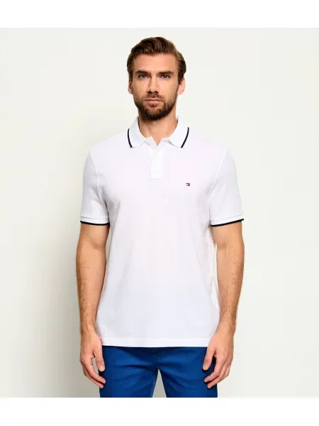 Tricou polo Tommy Hilfiger de in alb