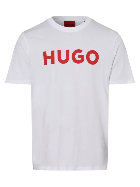 HUGO T-shirt Mężczyźni Dżersej XXL biały