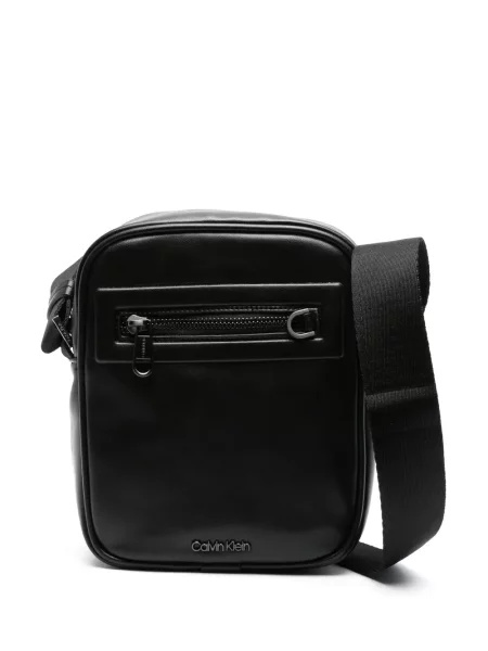 Geantă crossbody Calvin Klein cu autograf negru