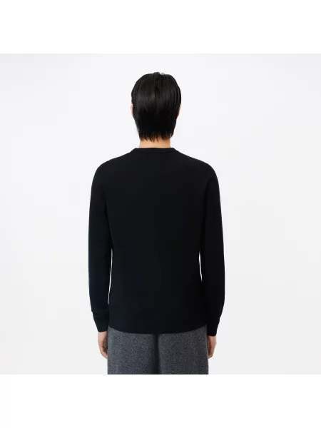 Свитер Lacoste с круглым вырезом черный