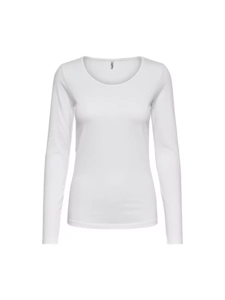 Top Only z okrągłym dekoltem biały