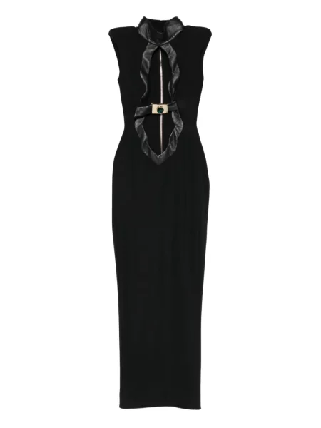 Rochie Mitiliane Couture din piele cu strasuri de costum negru