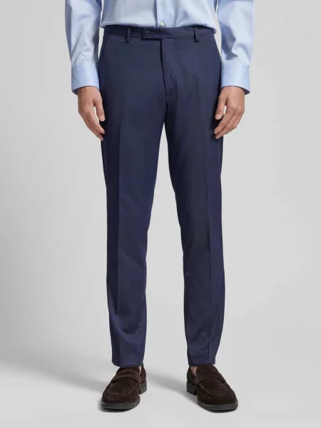 Super spodnie garniturowe o kroju super slim fit z kantami Mcneal granatowe