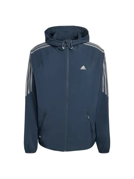 ADIDAS ORIGINALS Λειτουργικό μπουφάν STRIPED REGULAR WINDRUNNER σκούρο μπλε γκρι