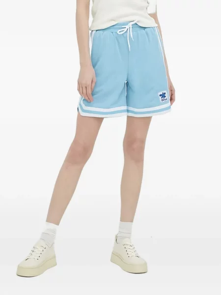 Szorty Deus Ex Machina w paski ze sznurkiem niebieskie