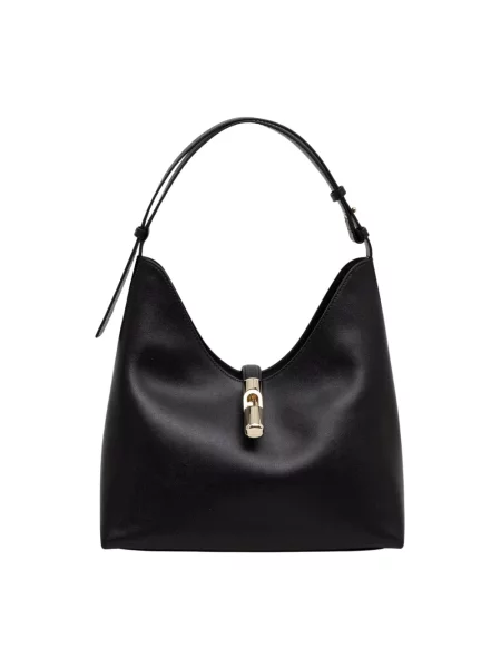 Torebka hobo Furla skórzana czarna