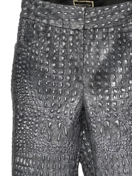 Pantaloni Mitiliane Couture din piele gri