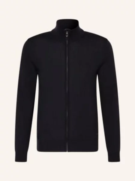Joop! Kardigan Davis Z Wełny Merino blau granatowy