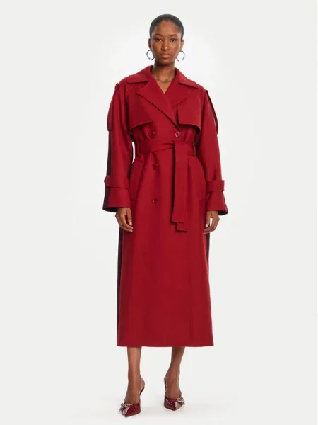 Patrizia Pepe Trenčkot Bordo rdeča