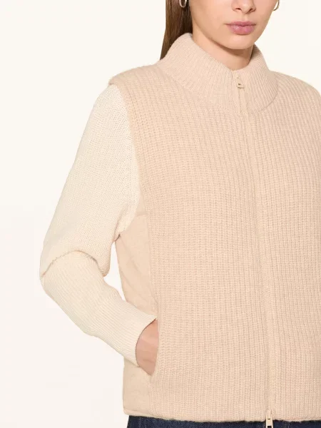 Darling Harbour Kamizelka Z Dzianiny beige beżowa