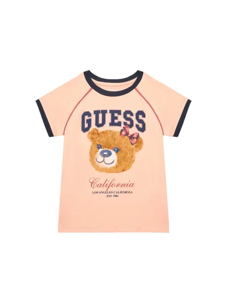 Guess Póló Koral Regular Fit rózsaszín