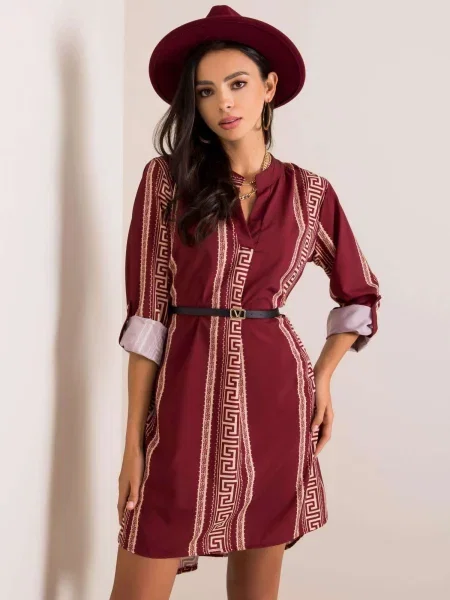 Obleka obleka Fashionhunters bordo