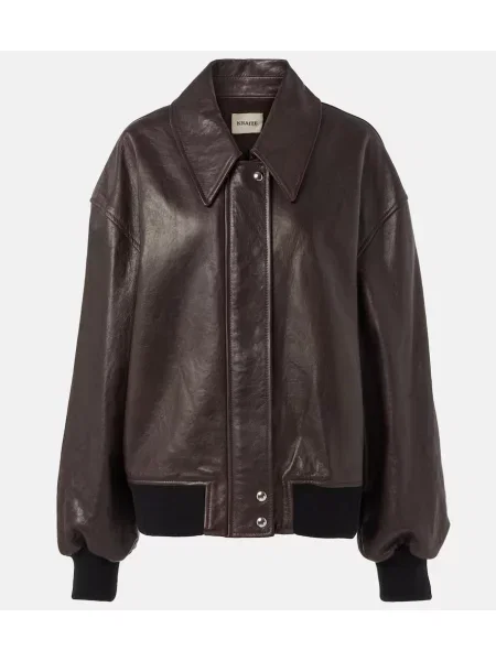 Geanta de piele Khaite maro