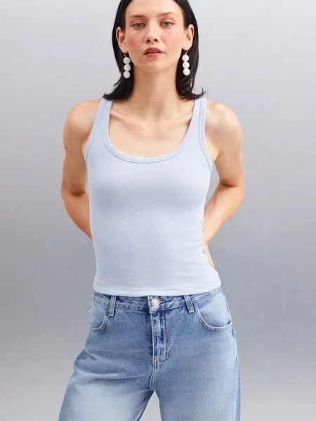 Grimelange Top pastelno modra