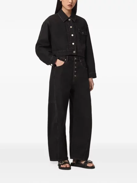 Decupat geacă de blugi Allsaints maro