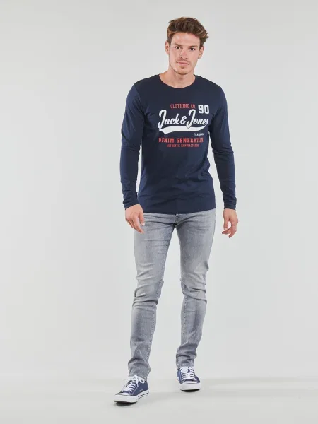 JACK & JONES Džínsy Glenn denim / čierna sivý