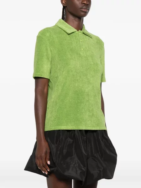 Tricou polo A.m.g. din material terry verde
