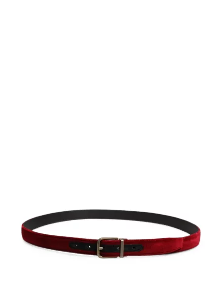 Cu centură curea Dolce & Gabbana de catifea cu cataramă roșu