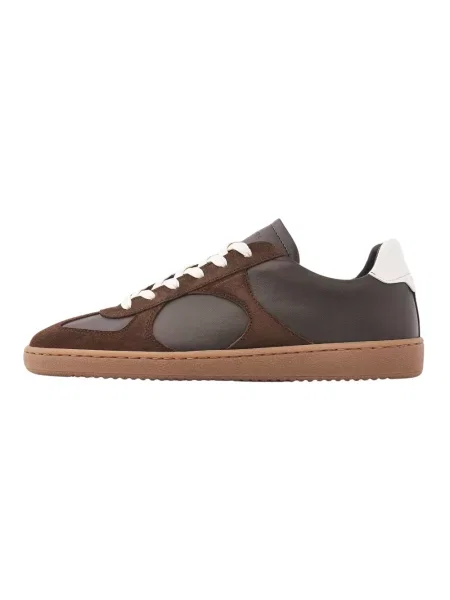 Sneakersy Nubikk skórzane brązowe