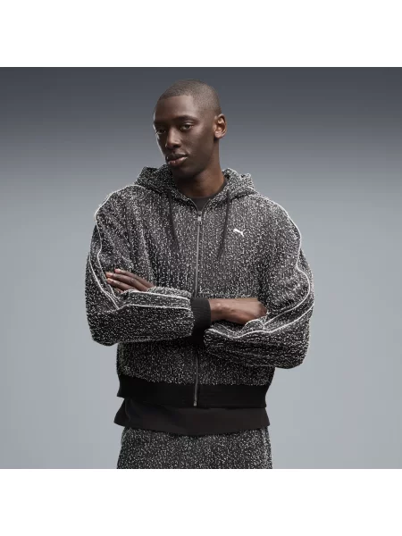PUMA MÄ™ska kurtka dresowa z kapturem T7 OdzieÅ¼ S szary
