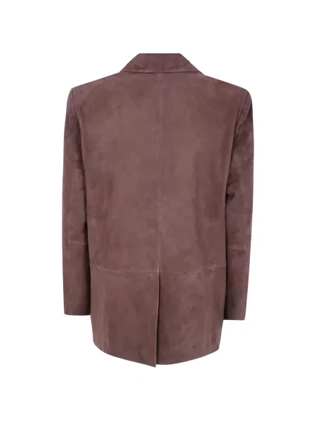 Sacou Seventy din piele de căprioară maro
