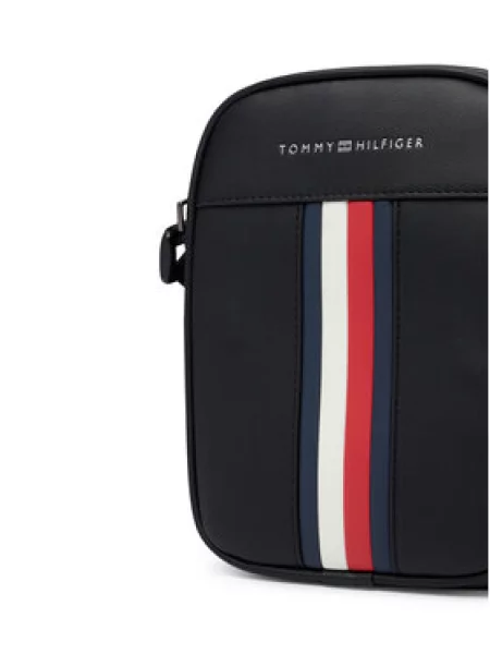 TOMMY HILFIGER Taška cez rameno červená / čierna / biela modrá