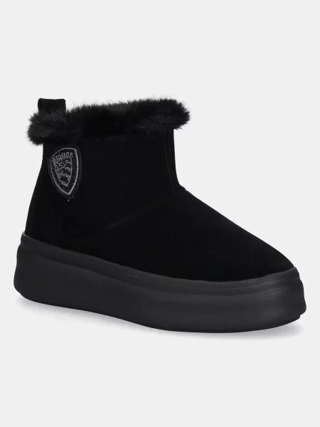 Blauer cizme de zapada din piele intoarsa EMERY negru