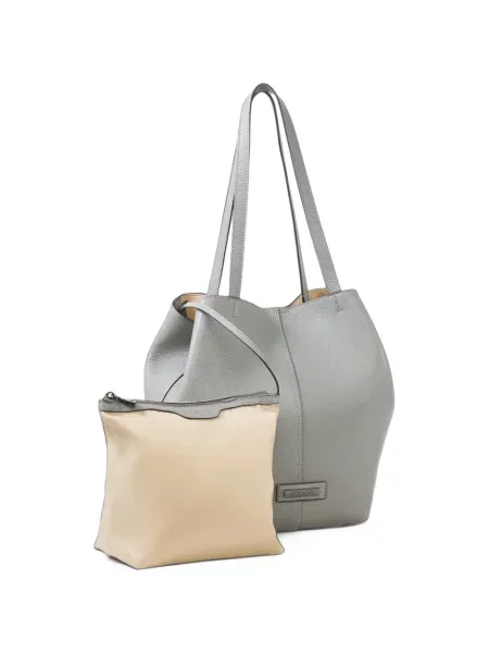 Geantă shopper Bogner din piele gri