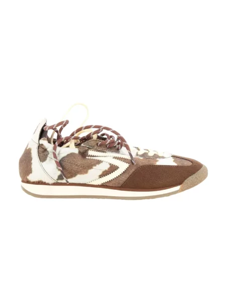 Sneakersy Puraai skórzane brązowe