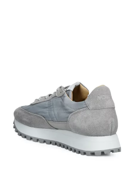 Sneakerși Novesta din piele de căprioară gri