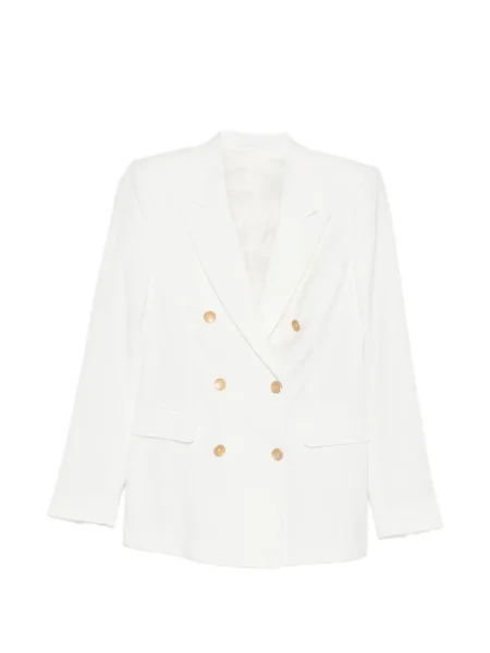 Sacou Tagliatore cu decolteu în V cu două rânduri de nasturi alb