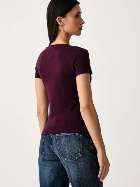 Tommy Jeans T-Shirt fioletowy
