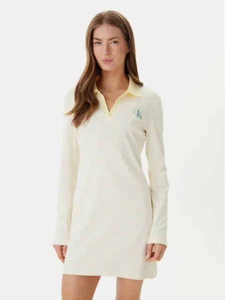 Calvin Klein Jeans Rochie de zi Monologo galben
