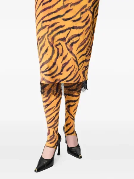 Rochie Marine Serre cu imagine cu dungi de tigru de costum portocaliu