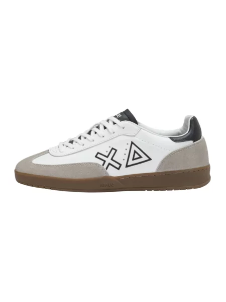 Sneakersy Sun68 skórzane białe