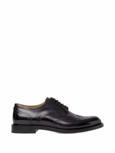 Brogues Fendi din piele negru