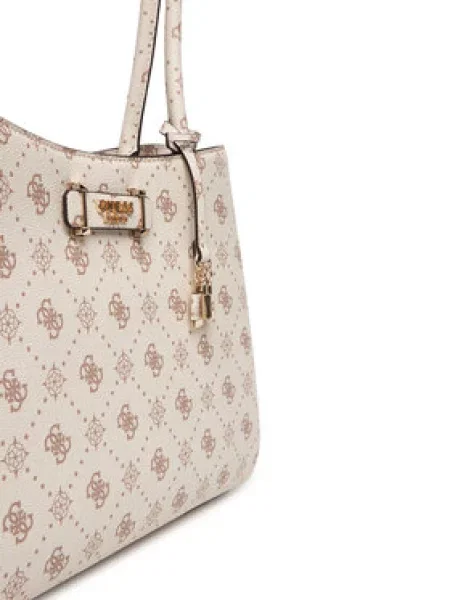 Torbica Guess Carrie Logo Écru