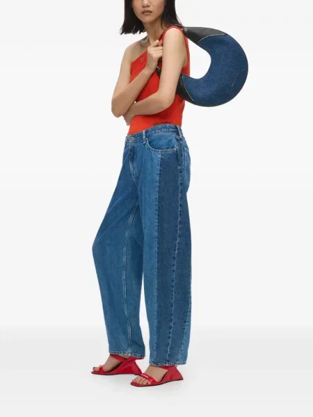 Top Karl Lagerfeld Jeans na jedno rame narančasta
