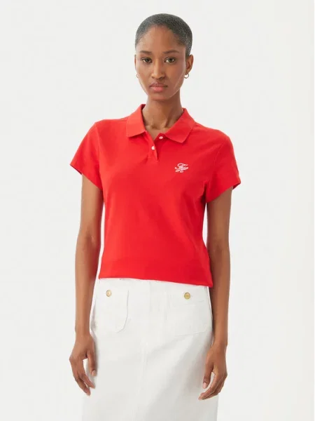 Tommy Hilfiger Polo Logo czerwony